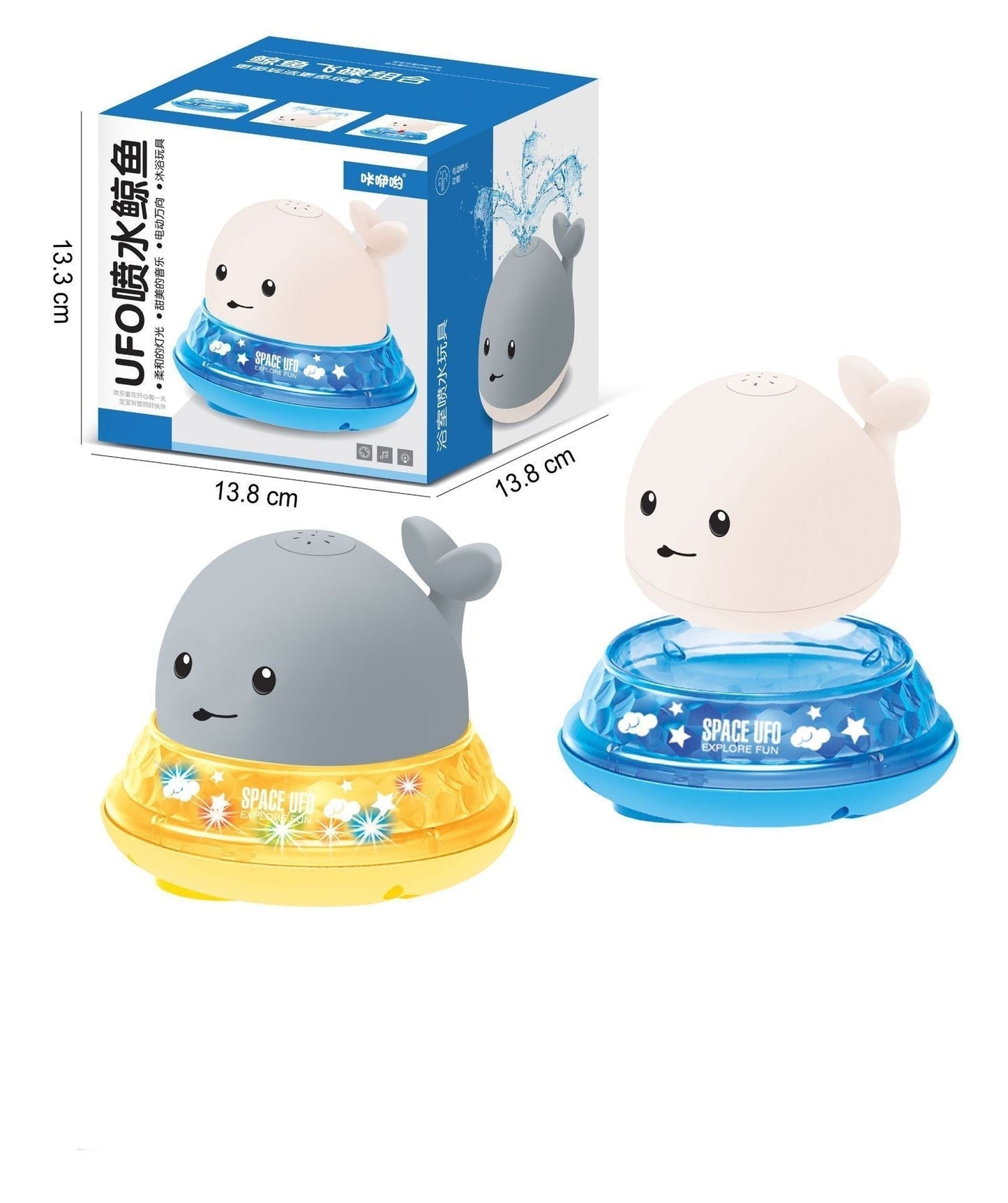 Whale Floating Toy With Light Music LED