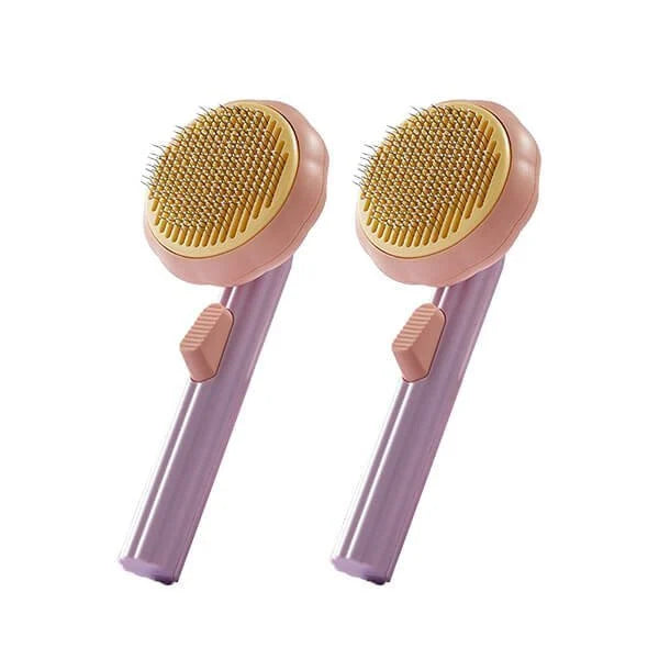 šHot SellingšPumpkin Pet CombPet Grooming Self Cleaning Slicker Brush for Dogs Cats Puppy Rabbit