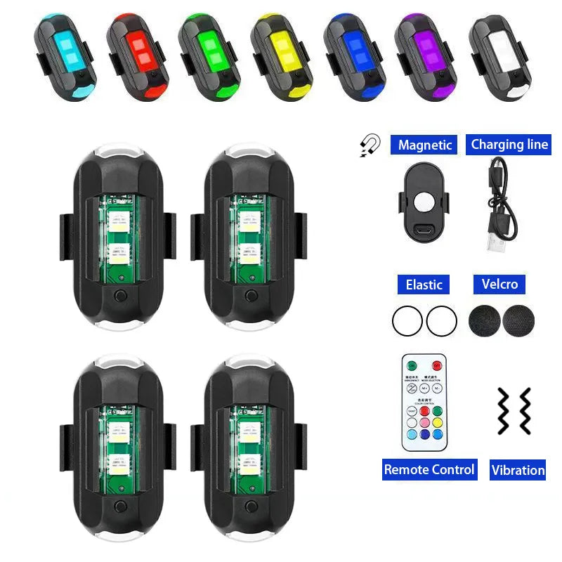 Elite USB LED Strobe: Anti-Collision Signal for Motorcycle and Drone