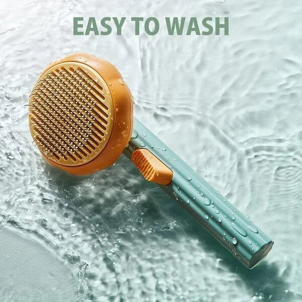 šHot SellingšPumpkin Pet CombPet Grooming Self Cleaning Slicker Brush for Dogs Cats Puppy Rabbit
