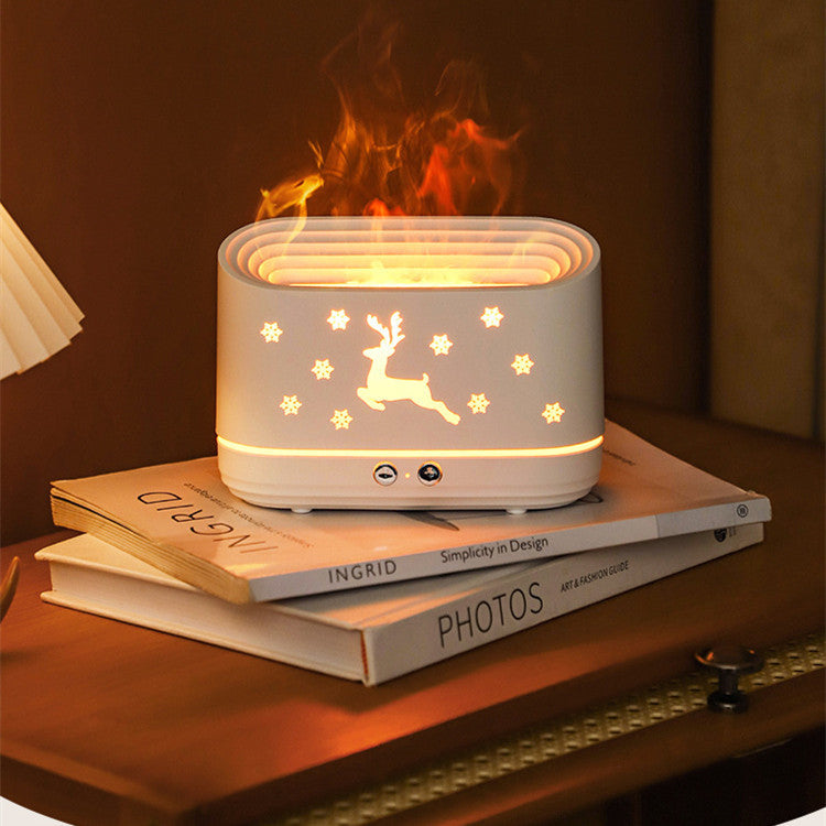 Flame Humidifier Diffuser Mute Household Atmosphere Lamp Christmas Home Decorations