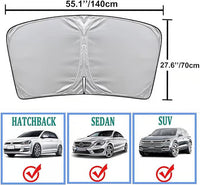 Small(55.1 in x 27.6 in)& For Most Compact Cars