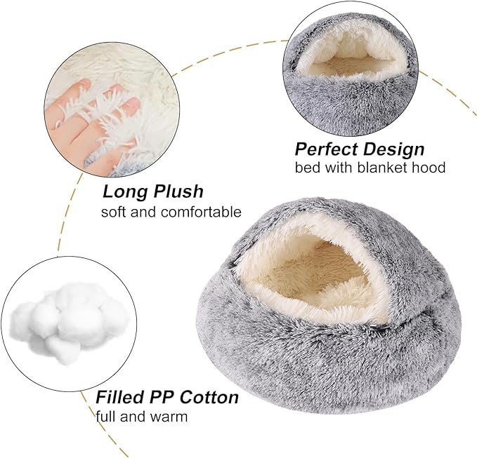 🔥Comfy Hood Pet Bed  (🎉✨ Today Free Shipping ✨🎉)