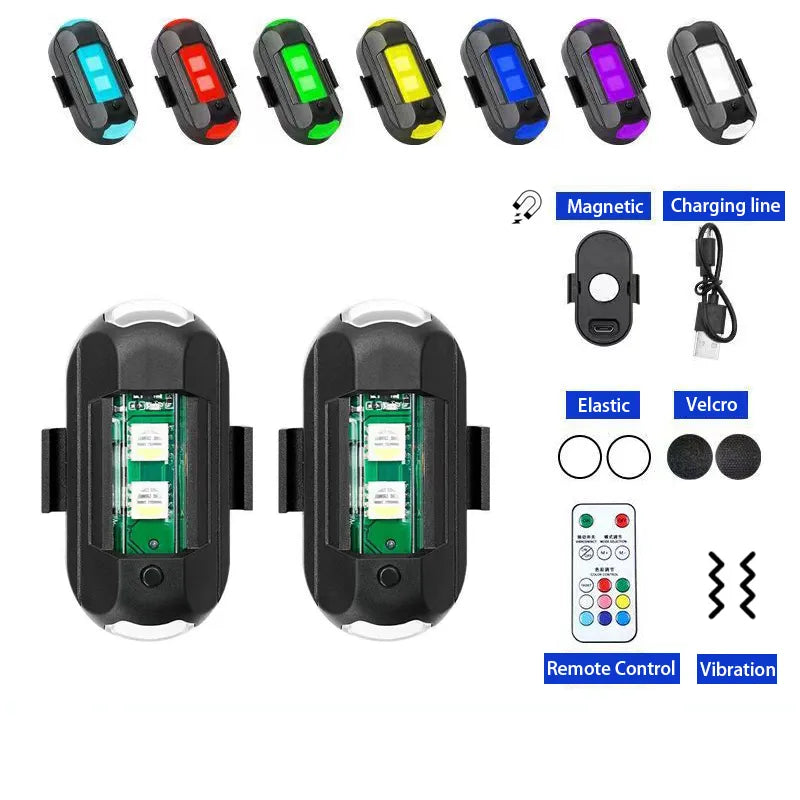 Elite USB LED Strobe: Anti-Collision Signal for Motorcycle and Drone
