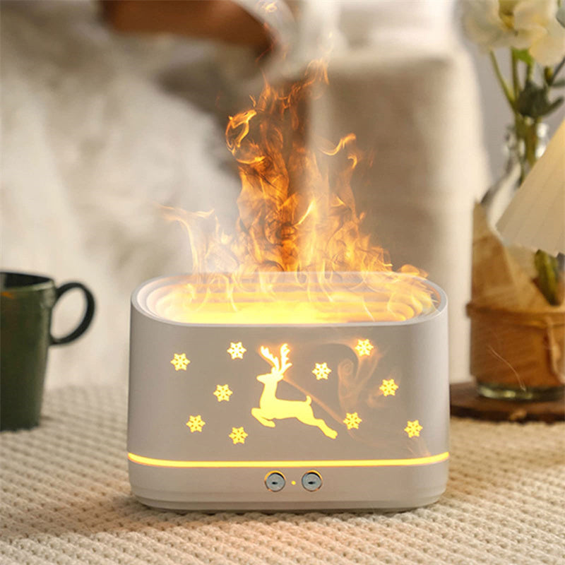 Flame Humidifier Diffuser Mute Household Atmosphere Lamp Christmas Home Decorations