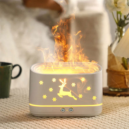 Flame Humidifier Diffuser Mute Household Atmosphere Lamp Christmas Home Decorations