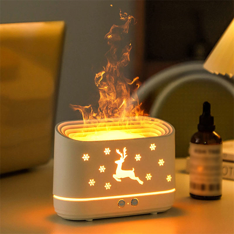 Flame Humidifier Diffuser Mute Household Atmosphere Lamp Christmas Home Decorations