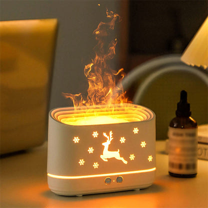 Flame Humidifier Diffuser Mute Household Atmosphere Lamp Christmas Home Decorations